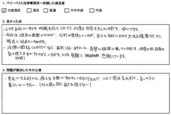 何度も打合せをしていただいたり、今後のアドバイスもいただけてありがたかったです